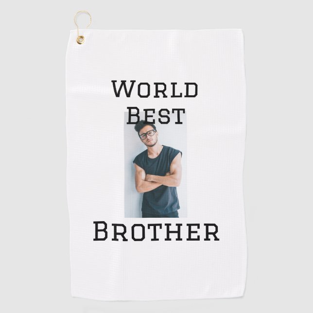Weltbester Bruder fügt einfach den Text Sport hinz Golfhandtuch (Vorderseite)