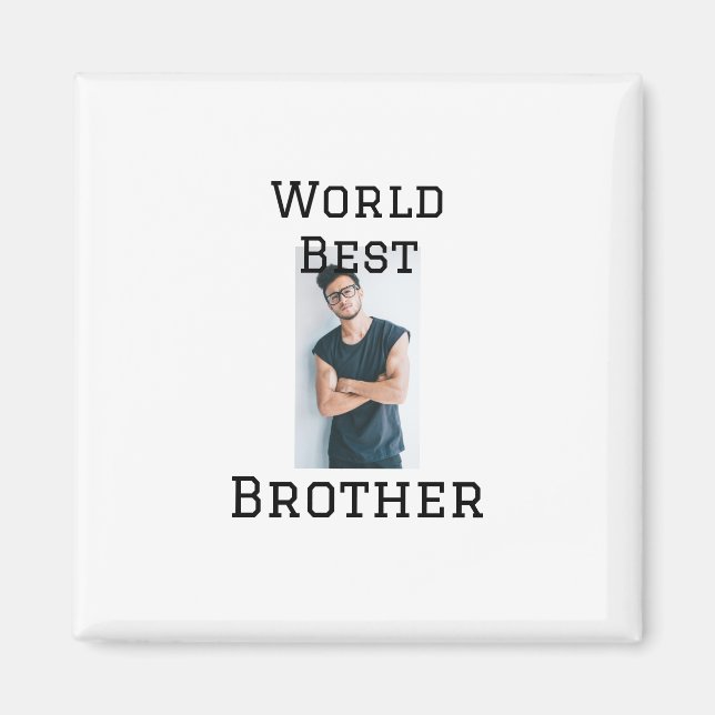 Weltbester Bruder fügt einfach den Text Sport hinz Magnet (Vorne)