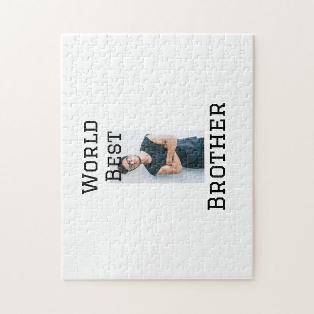 Weltbester Bruder fügt einfach den Text Sport hinz Puzzle (Vertikal)