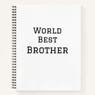 Weltbester Bruder Name Text Sport Text einfach Notizbuch