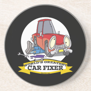 WELTBESTER CAR FIXER CARTOON UNTERSETZER