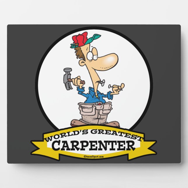 WELTBESTER CARPENTER MÄNNER CARTOON FOTOPLATTE (Vorderseite)