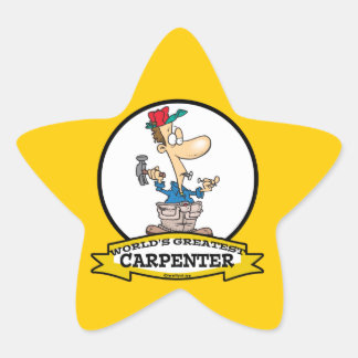 WELTBESTER CARPENTER MÄNNER CARTOON Stern-Aufkleber