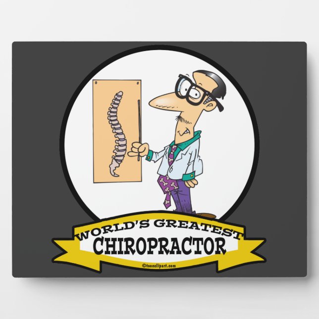 WELTBESTER CHIROPRAKTOR MÄNNER CARTOON FOTOPLATTE (Vorderseite)