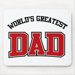 Weltbester Dad-Mauspad Rot Mousepad