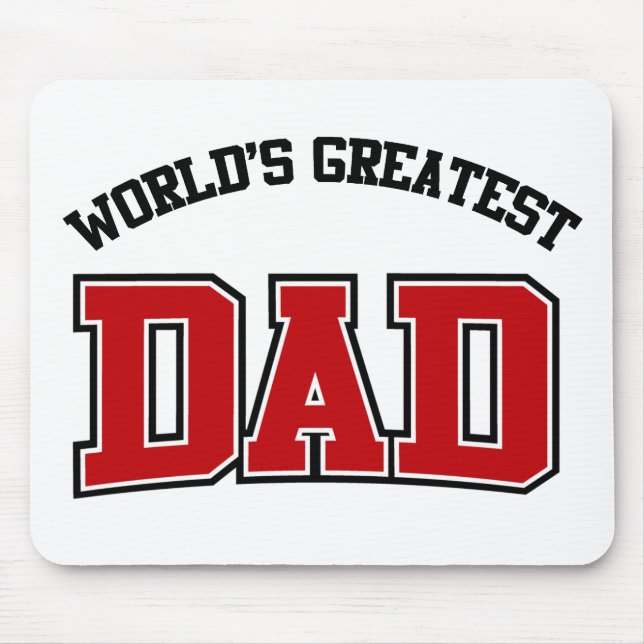 Weltbester Dad-Mauspad Rot Mousepad (Vorne)