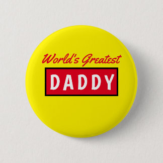 Weltbester Daddy Text Gelbe Väter Tag 6 cm Button
