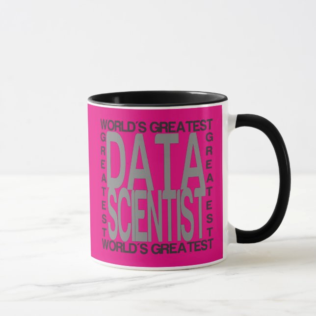 Weltbester Daten-Wissenschaftler im silbernen Text Tasse (Rechts)