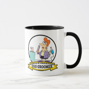 WELTBESTER DOG GROOMER FRAUEN CARTOON TASSE