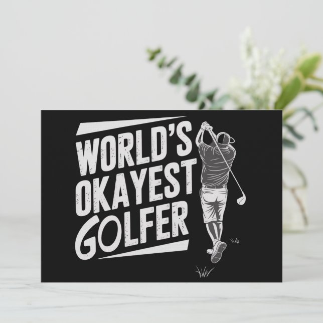 Weltbester durchschnittlicher Golfer Lustiger Golf Einladung (Stehend Vorderseite)