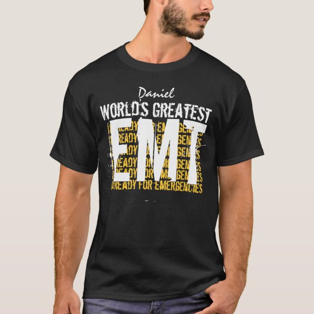 Weltbester EMT Notmedizinischer Techniker T-Shirt (Vorderseite)