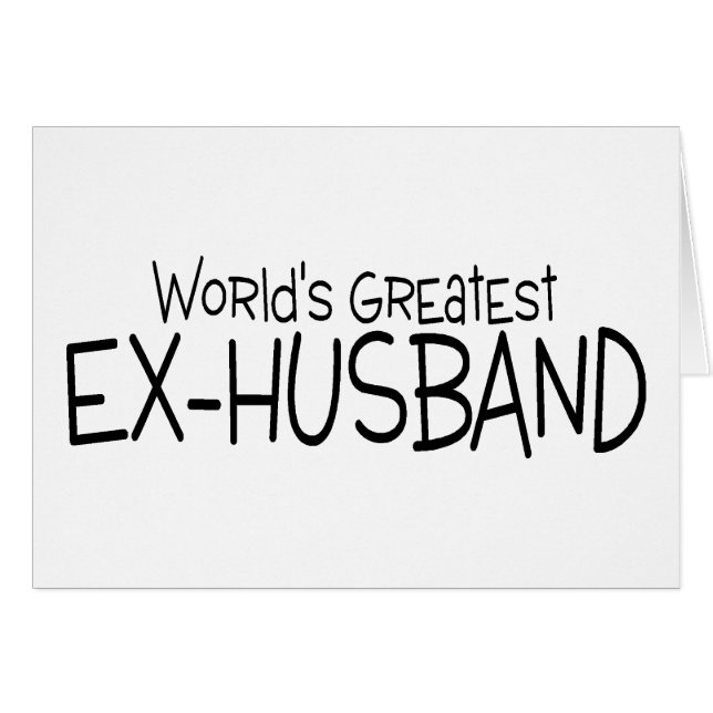 Weltbester ex Ehemann (Vorderseite (Horizontal))