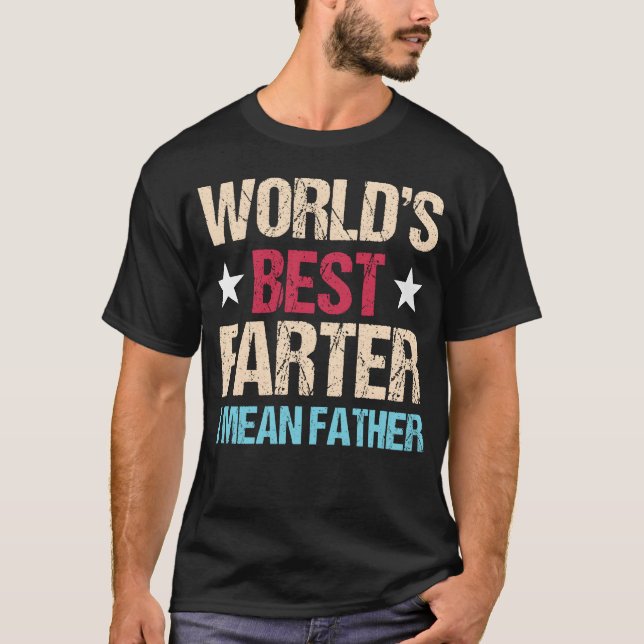 Weltbester Farter- oder Vatertag Vintag T-Shirt (Vorderseite)
