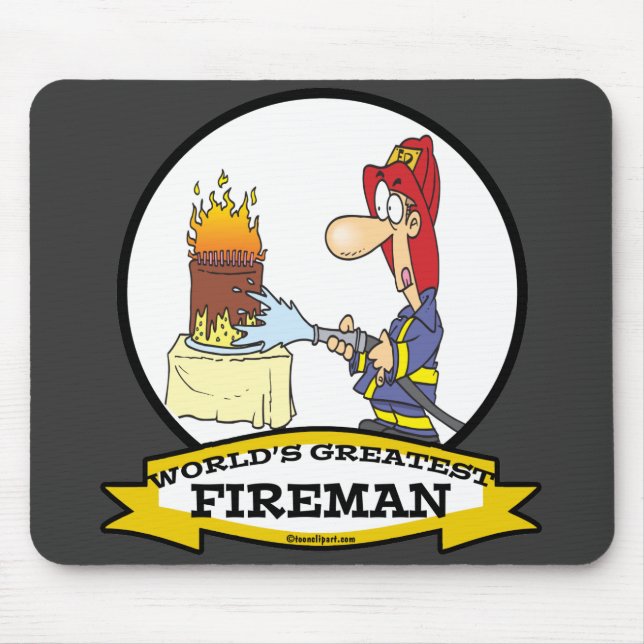 WELTBESTER FIREMAN MEN CARTOON MOUSEPAD (Vorne)
