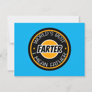 Weltbester Furzer Ich meine Vater Postkarte