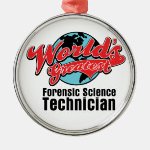 Weltbester gerichtliche Wissenschafts-Techniker Silbernes Ornament