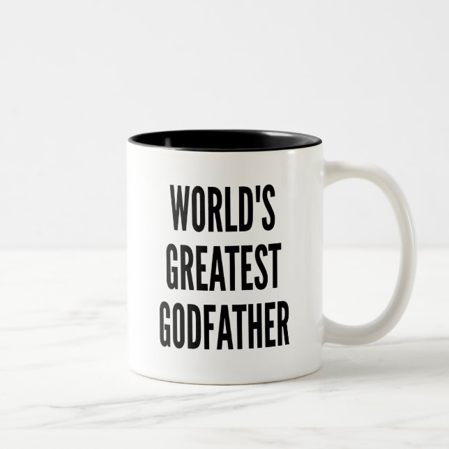 Weltbester Godvater Zweifarbige Tasse (Rechts)