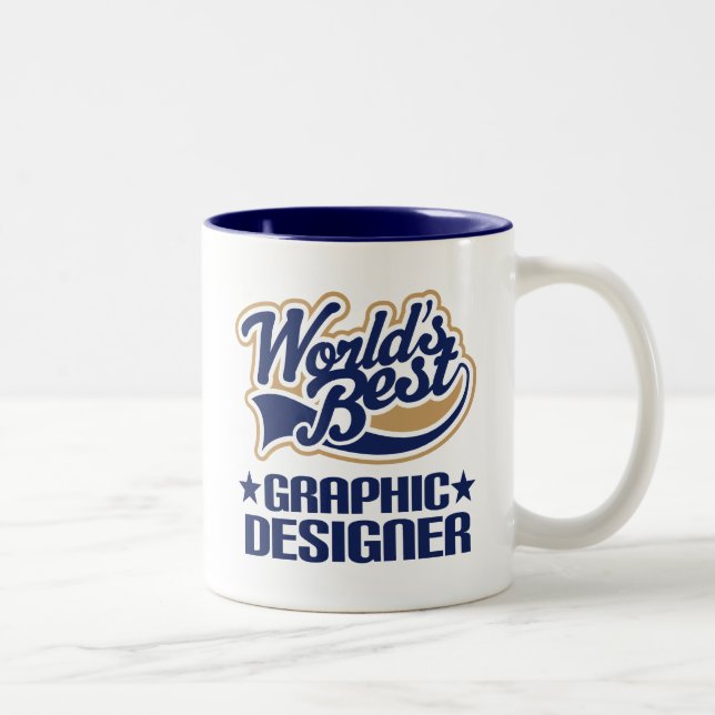 Weltbester Grafikdesigner Zweifarbige Tasse (Rechts)