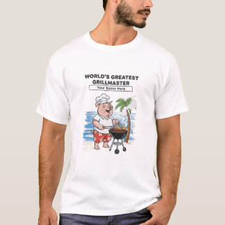 Weltbester Grillmeister Personalisierte Cartoon T-Shirt