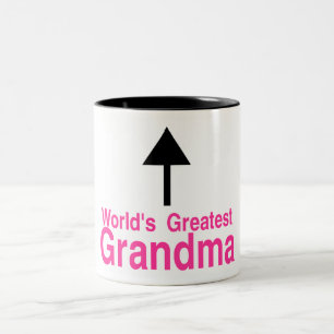 Weltbester Großmutter-Pfeil Zweifarbige Tasse