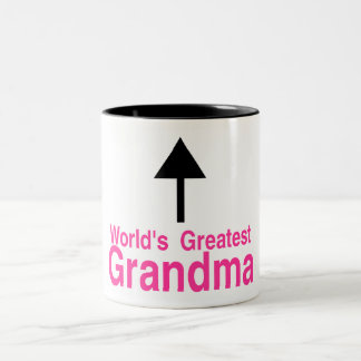 Weltbester Großmutter-Pfeil Zweifarbige Tasse