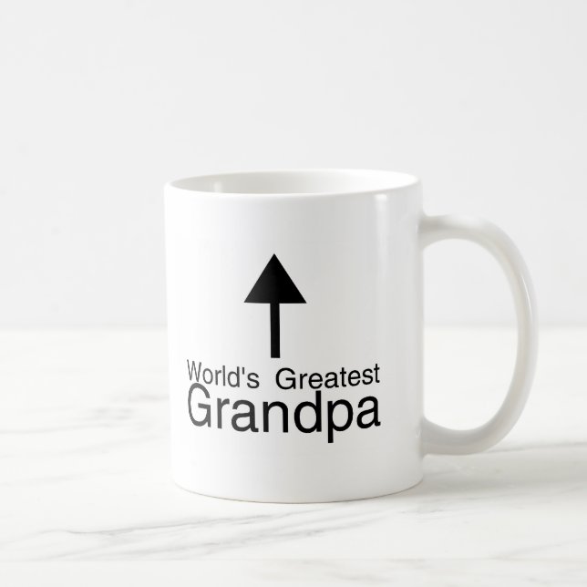 Weltbester Großvater-Pfeil Kaffeetasse (Rechts)