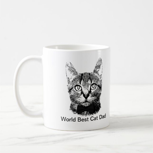 Weltbester Katzen-Vater Tasse (Links)