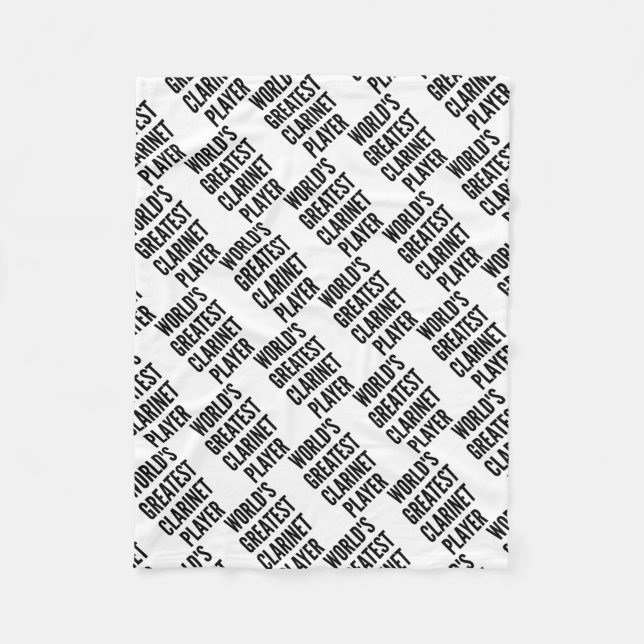 Weltbester Klarinettenspieler Fleecedecke (Vorderseite)