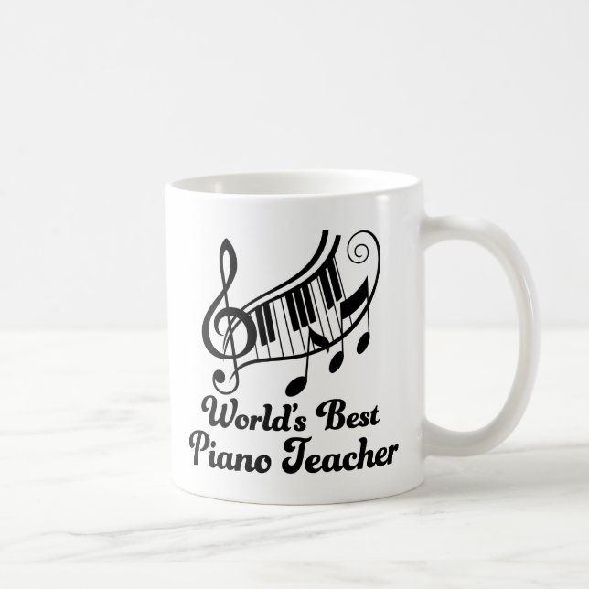 Weltbester Klavier-Lehrer Kaffeetasse (Rechts)