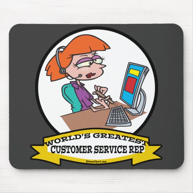 WELTBESTER KUNDENSERVICE REP CARTOON MOUSEPAD (Vorne)