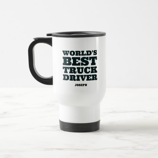 Weltbester LKW-Fahrer Personalisiert Reisebecher (Links)