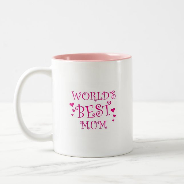 Weltbester Mama-Becher Zweifarbige Tasse (Links)