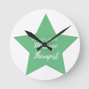 Weltbester Massagetherapeut Runde Wanduhr