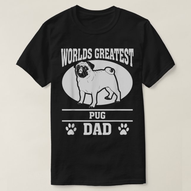 Weltbester Mops Vater Besitzer  T-Shirt (Design vorne)