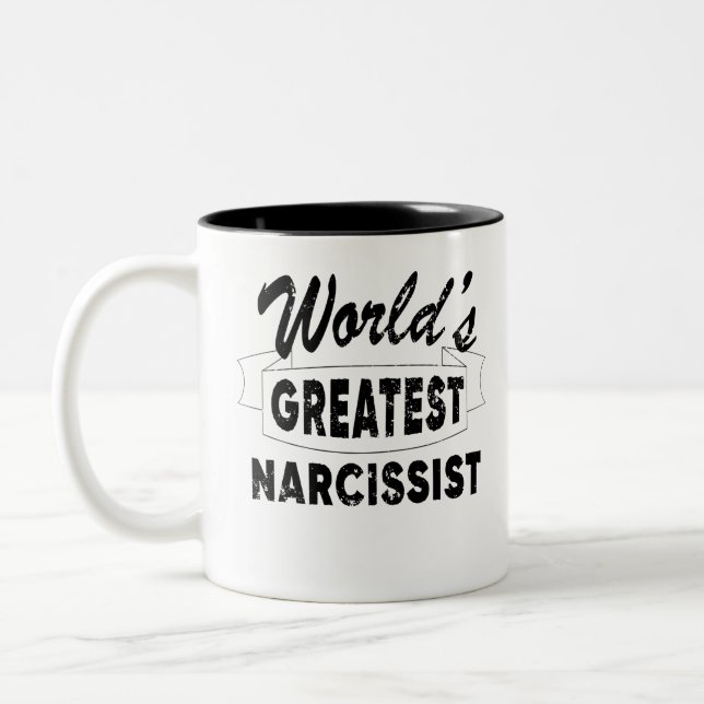 weltbester Narcissist Zweifarbige Tasse (Links)