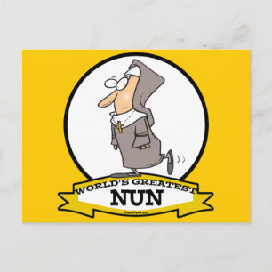 WELTBESTER NUN-CARTOON POSTKARTE