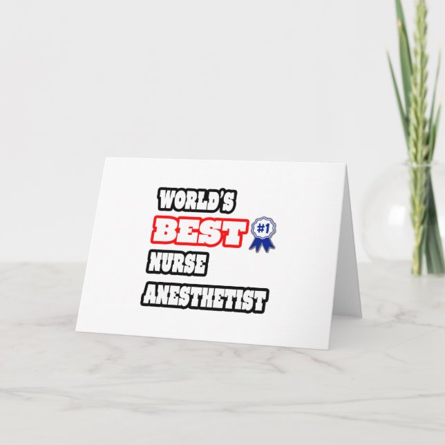 Weltbester Nurseanästhesist Karte (Vorderseite)