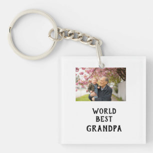 Weltbester Opa-Foto-Name Vatertag Opa Schlüsselanhänger