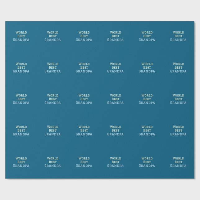Weltbester Opa Namenstext Sporttext simpl Geschenkpapier (Flach)