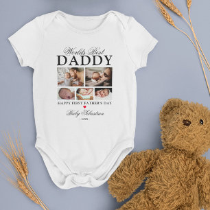 Weltbester Papa 1. Vatertag Foto Baby Strampler