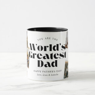Weltbester Papa 6 Foto-Collage Tasse