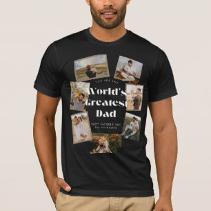 Weltbester Papa 7 Foto-Collage T-Shirt