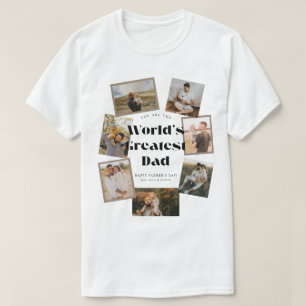 Weltbester Papa 7 Foto-Collage T-Shirt