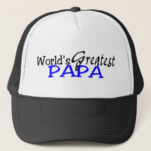 Weltbester Papa-blaues Schwarzes Truckerkappe