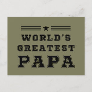 Weltbester Papa Frohes Vatertagsgeschenk T-Shirt Postkarte