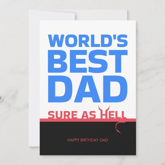 Weltbester Papa Glücklicher Geburtstag Lustige Kar (Vorderseite)