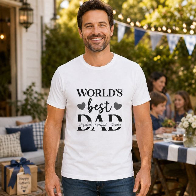 Weltbester Papa Personalisiertes T-Shirt (Von Creator hochgeladen)