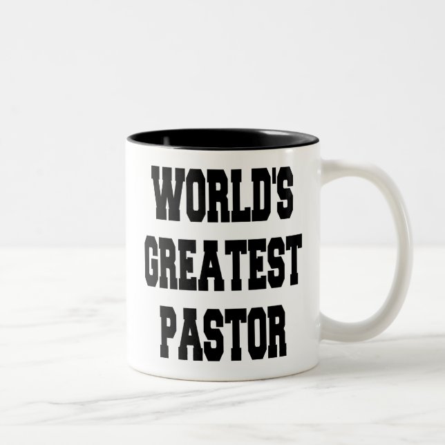 Weltbester Pastor Zweifarbige Tasse (Rechts)