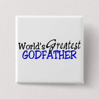 Weltbester Pate-blaues Schwarzes Button
