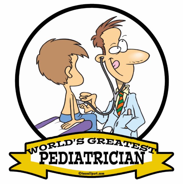WELTBESTER PEDIATRICIAN MÄNNER CARTOON FREISTEHENDE FOTOSKULPTUR  (Vorne)